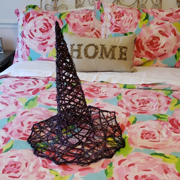 Other - HALLOWEEN Glitter Purple Witch Hat Decor